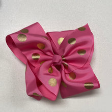 Load image into Gallery viewer, 8” Polka Dot Alligator Clip Bows