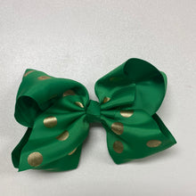 Load image into Gallery viewer, 8” Polka Dot Alligator Clip Bows