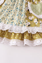 Load image into Gallery viewer, Mustard Floral Dress
