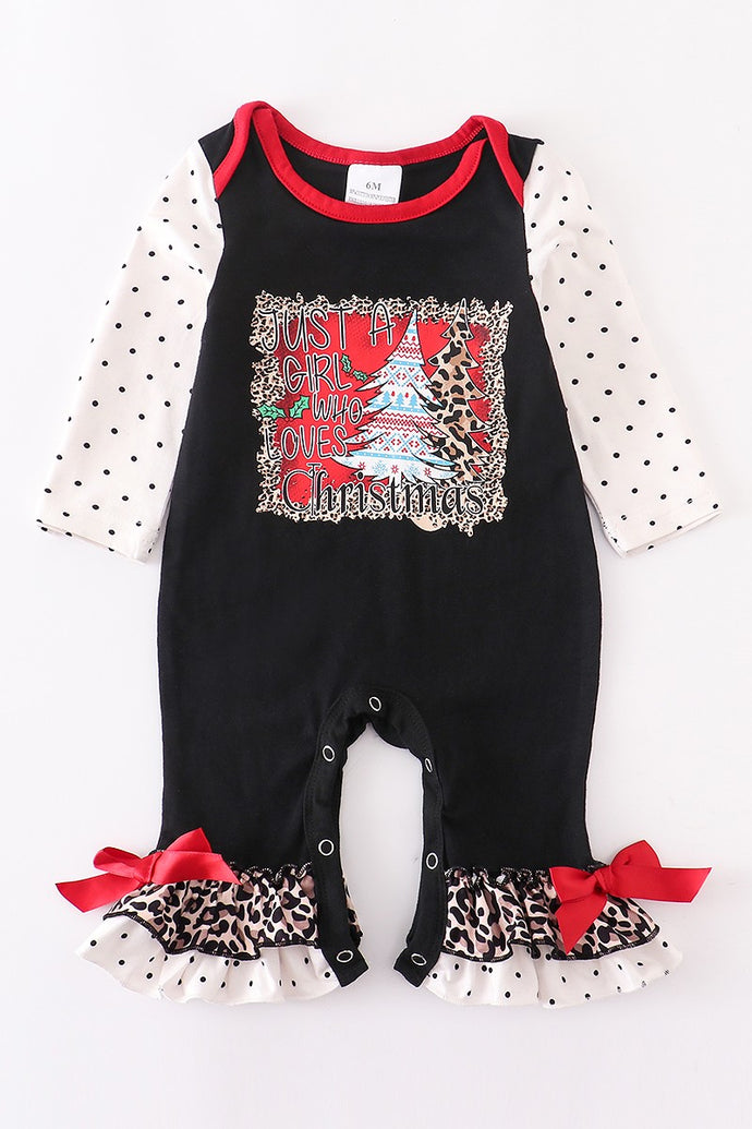 Christmas Tree Ruffle Romper