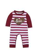 Load image into Gallery viewer, Maroon Leopard Love Romper
