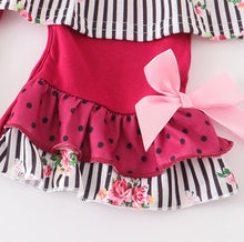 Load image into Gallery viewer, Pink Floral Polkadot Romper
