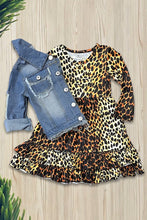 Load image into Gallery viewer, Cheetah Ruffle Bottom Dress
