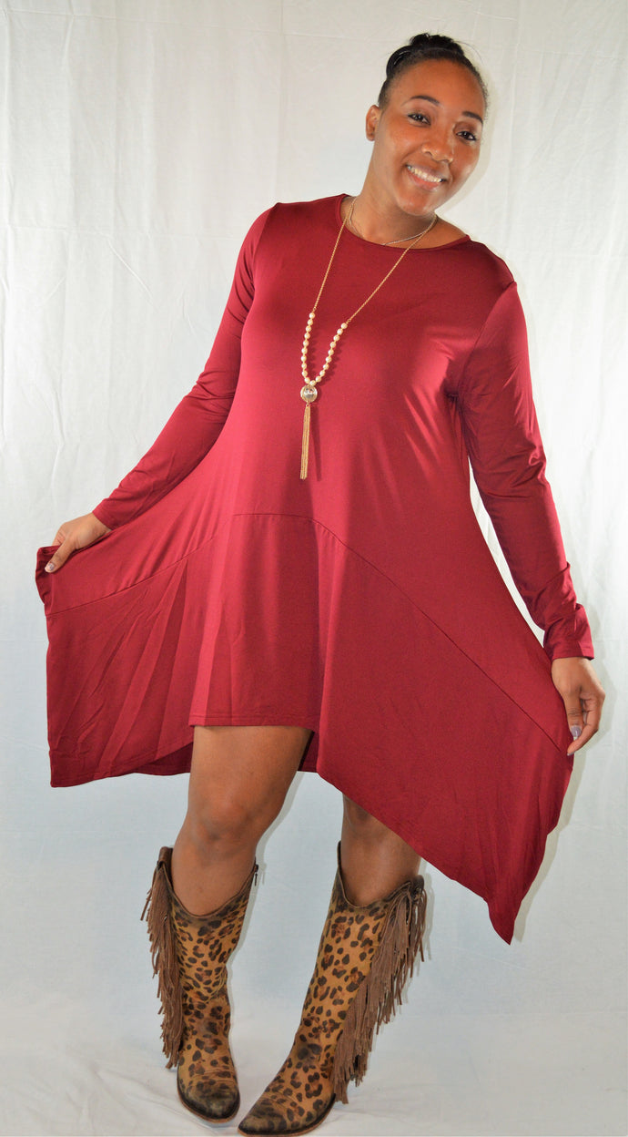 Long Sleeve Pocket Dress