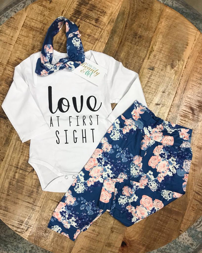 Floral Love at First Sight Set w/headband