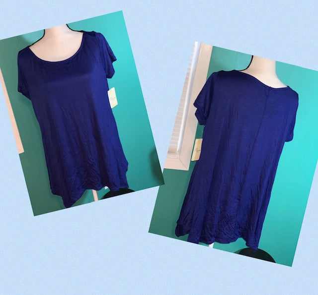 Round Neck Tunic Tee (Plus)