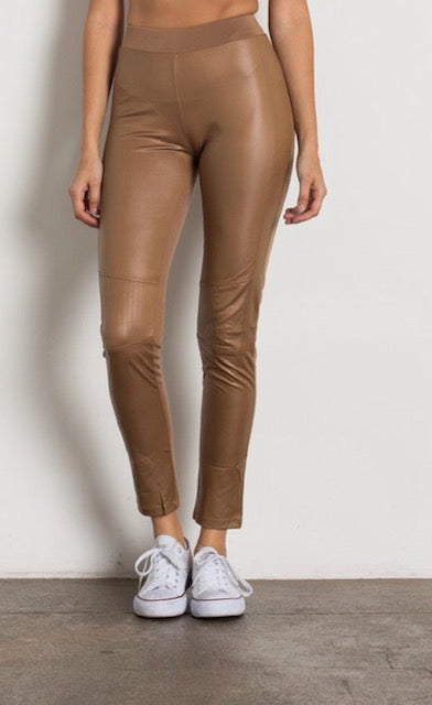 Taupe Leather Pants