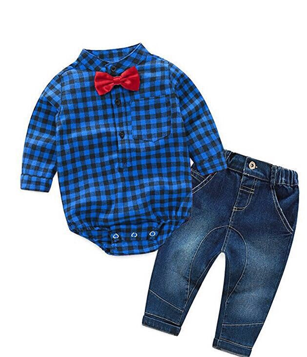 Blue Plaid Set