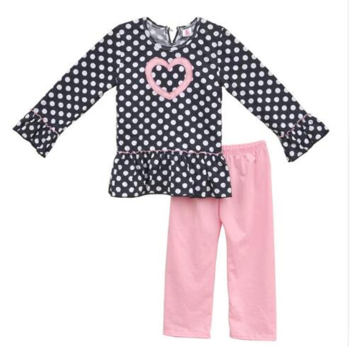 Polka Dot Heart Set