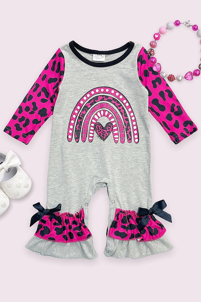 Pink Leopard Love Romper