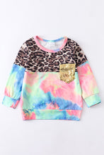 Load image into Gallery viewer, Tie Dye Sequins Leopard Top
