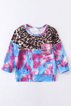 Load image into Gallery viewer, Tie Dye Sequins Leopard Top
