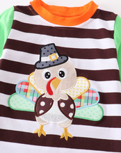 Load image into Gallery viewer, Turkey Stripe Romper
