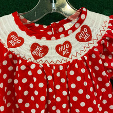 Load image into Gallery viewer, Heart Red Smock Romper
