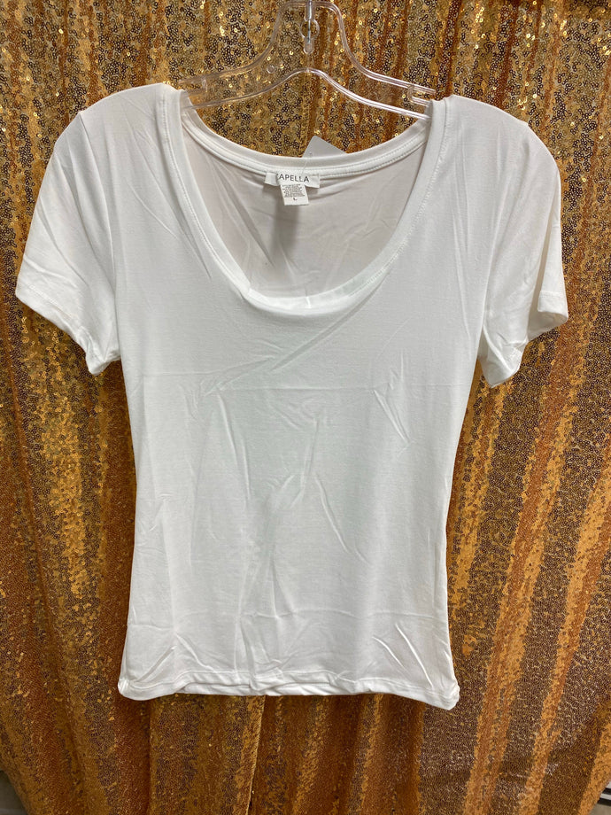 Round Neck Solid Tee