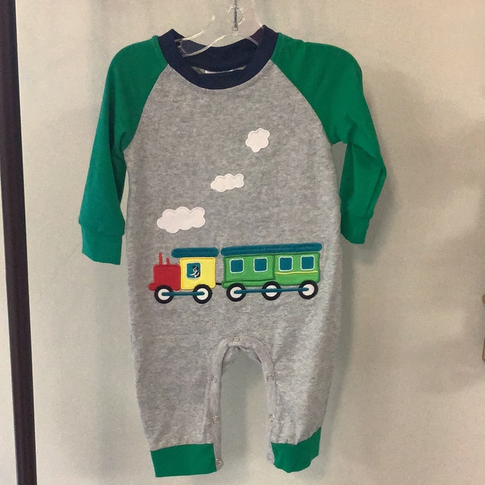 Train Appliqué Boy Romper