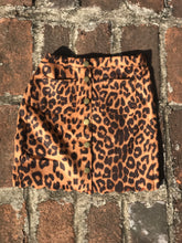 Load image into Gallery viewer, Button Down Suede Leopard Skirt
