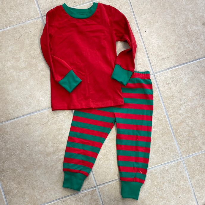 Green/Red Stripes Pj Set