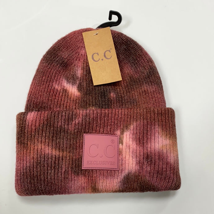 Tie Dye Beanie w/Rubber Patch