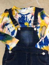 Load image into Gallery viewer, Tie Dye Bell Overalls Set
