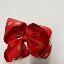 Load image into Gallery viewer, 8” Polka Dot Alligator Clip Bows
