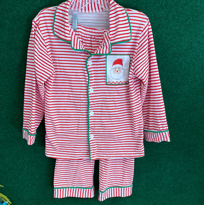 Boys Stripe Santa Pj Set