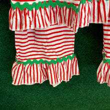 Load image into Gallery viewer, Girl Ruffle Santa Pj Set
