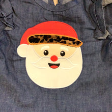 Load image into Gallery viewer, Leopard Santa Applique Set
