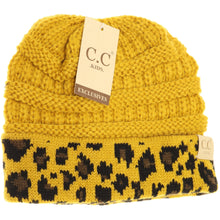 Load image into Gallery viewer, Leopard Cuff &quot;CC&quot; Beanie
