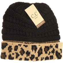 Load image into Gallery viewer, Leopard Cuff &quot;CC&quot; Beanie
