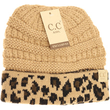 Load image into Gallery viewer, Leopard Cuff &quot;CC&quot; Beanie
