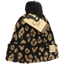 Load image into Gallery viewer, Baby Leopard &quot;CC&quot; Single Pom Beanie
